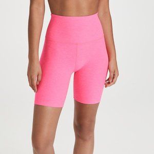Beyond Yoga Spacedye Highwaisted Biker Shorts Size L Hot Pink